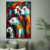 Painting by Numbers Polar Bear Family in Picasso Style